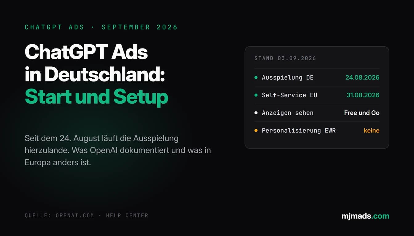ChatGPT Ads in Deutschland: gesponserte Anzeige unterhalb der Antwort