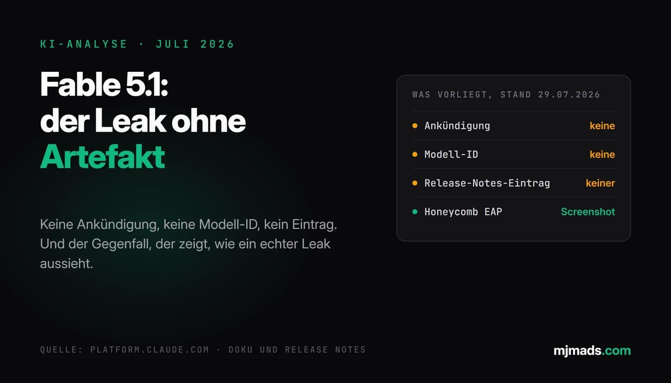 Claude Fable 5.1: Leak-Prüfung gegen Anthropics Modellübersicht und Release Notes