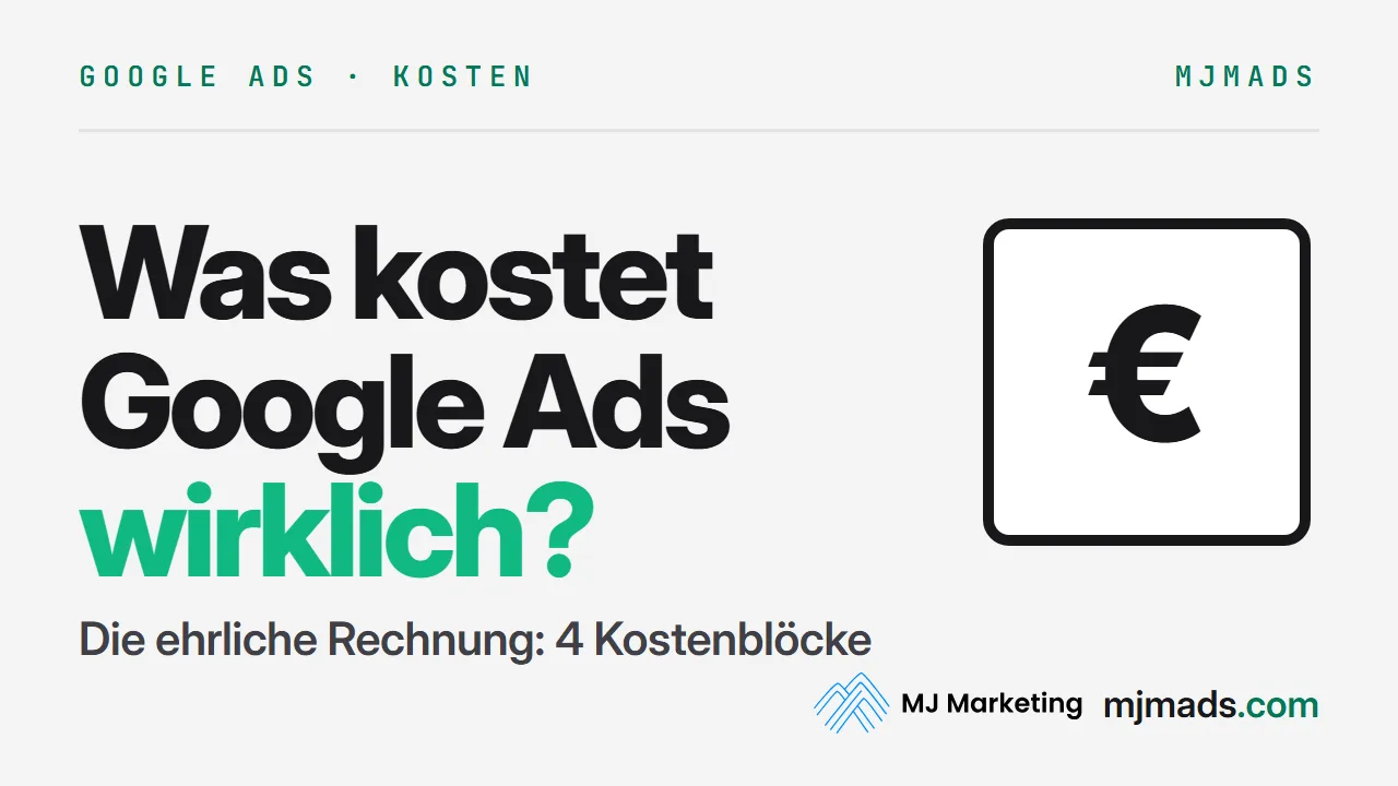 Was kostet Google Ads wirklich? Die ehrliche Rechnung (4 Kostenblöcke)